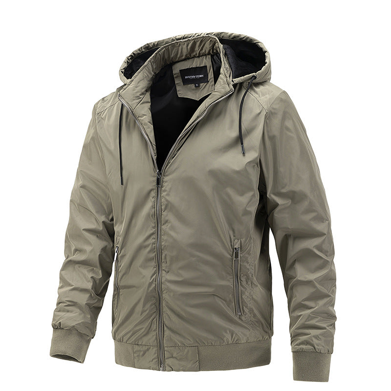 Outdoor Removable Hooded Windbreaker Spring Jacket for Men