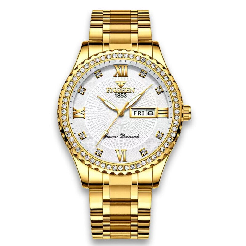 Gold Men's Luxury Waterproof Date Watch Relogio Masculin