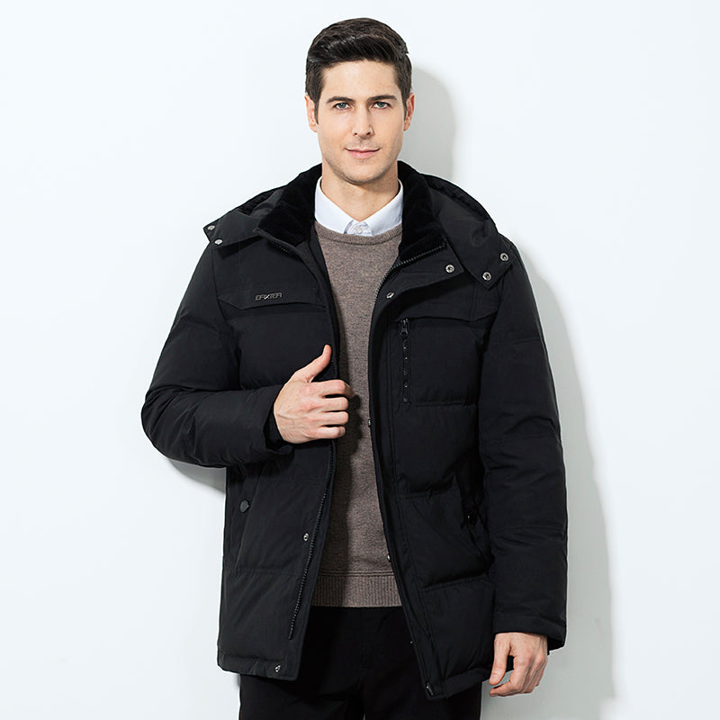 Down Winter Middle Aged and Elderly Jacket for Men