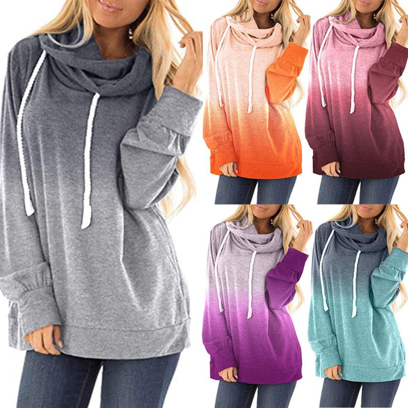 Two Colored hoodies Tie Dye Print Hoodie Long for Women