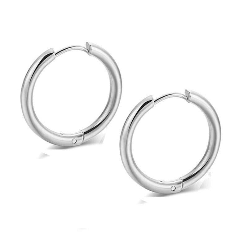 4Pcs Surgical Stainless Steel Huggie Hoop Earrings for Women's 