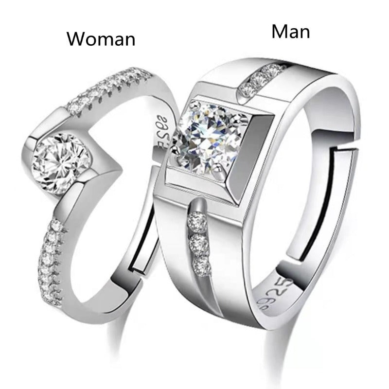 Men's And Women's Tail Heart shaped Rings