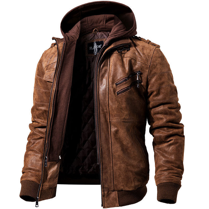 Motorcycle Leather Jacket for Men