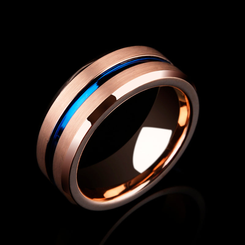 Men’s Tungsten Carbide Ring Rose Gold