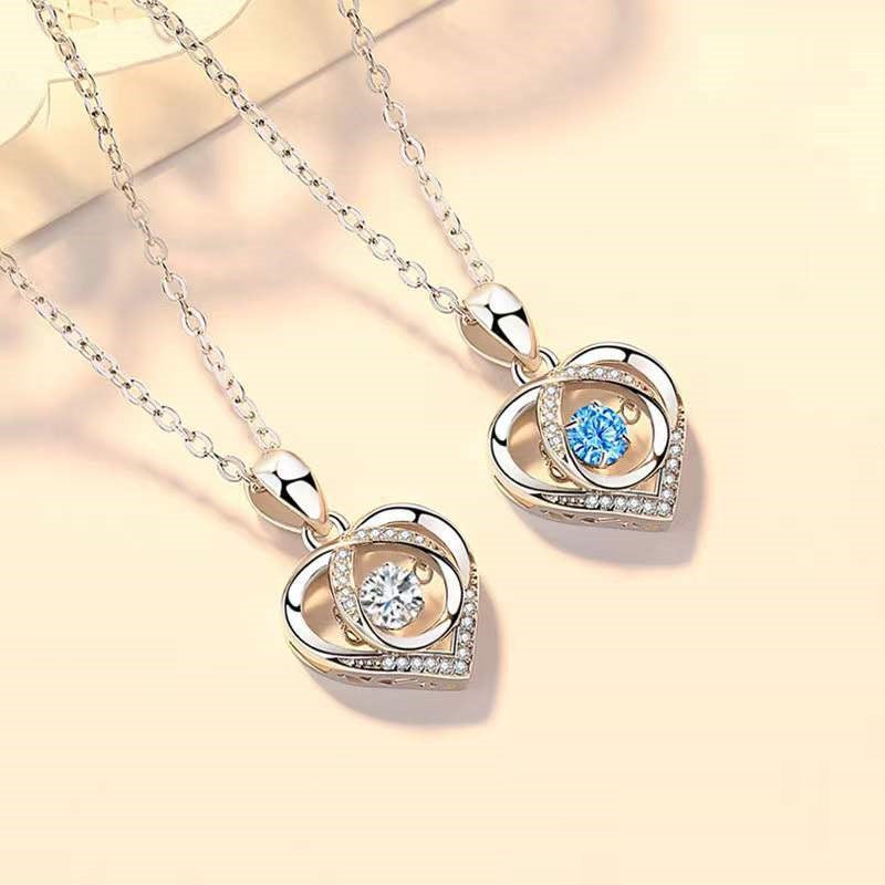 Heart Pendant Birthstone Necklaces for Women