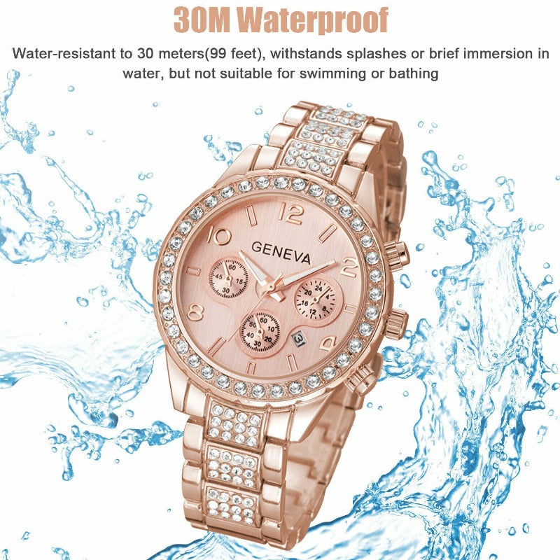 Women's Waterproof Luxury Classic Quartz Round Wrist Watch