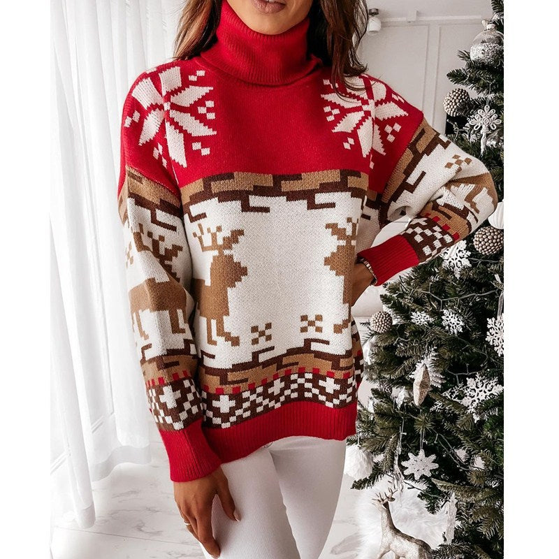 Women's Long Sleeve Knit Pullover Sweater Ugly Christmas