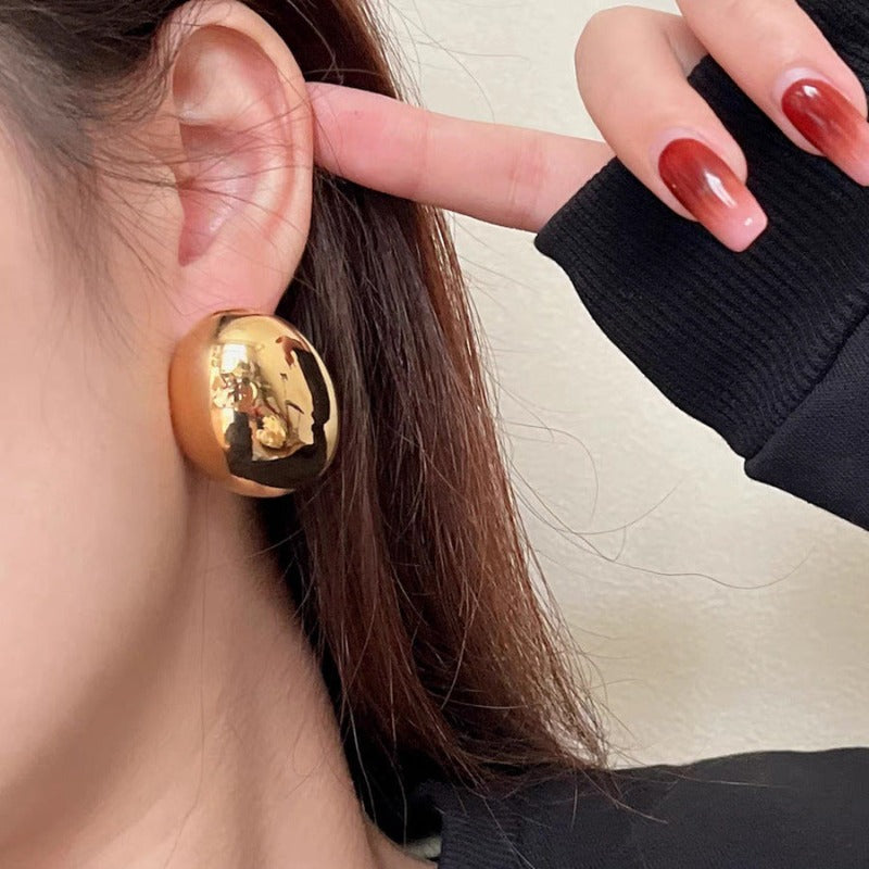Chunky Gold Large Thick Earrings for Women