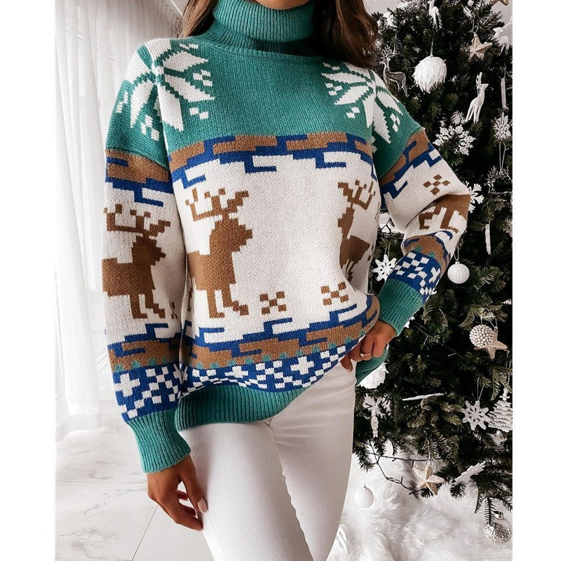 Women's Long Sleeve Knit Pullover Sweater Ugly Christmas