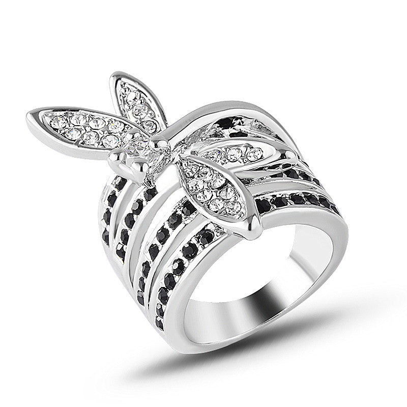 Dragonfly Diamond Ring for Women