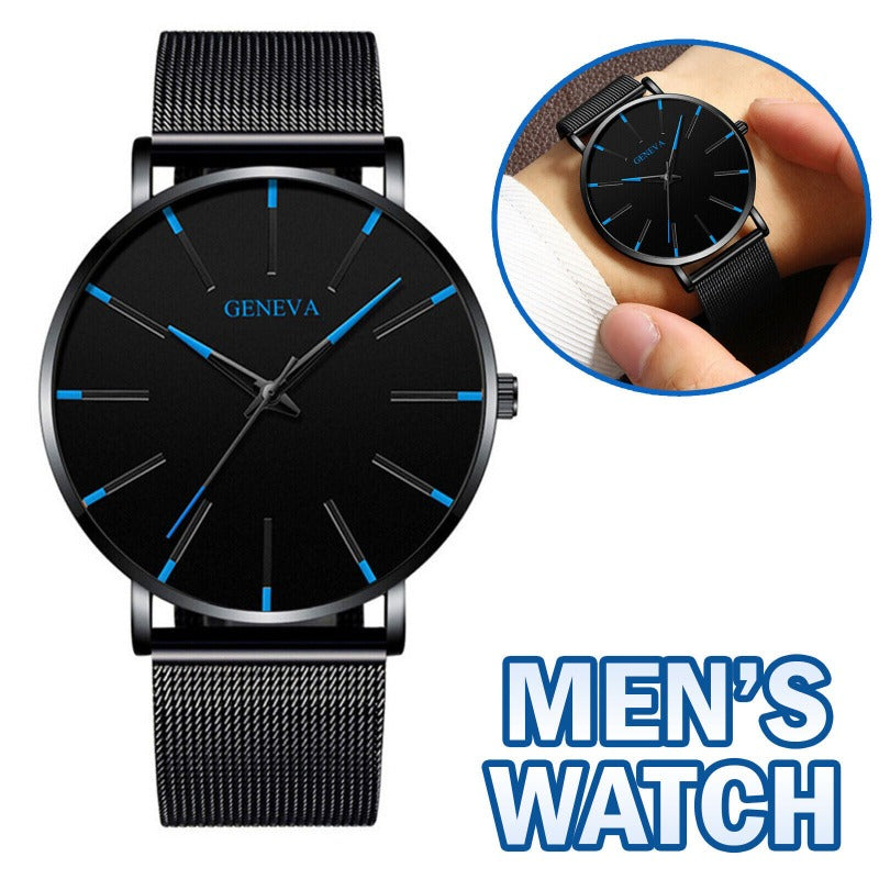 Men's  Fashion Stainless Steel Quartz Analog Sport Wristwatches