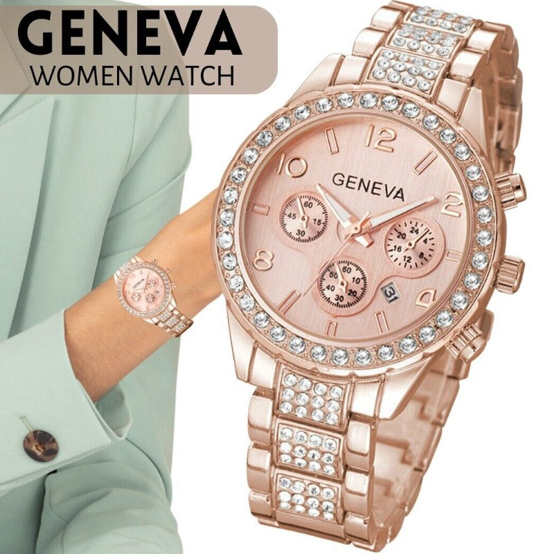 Women's Waterproof Luxury Classic Quartz Round Wrist Watch