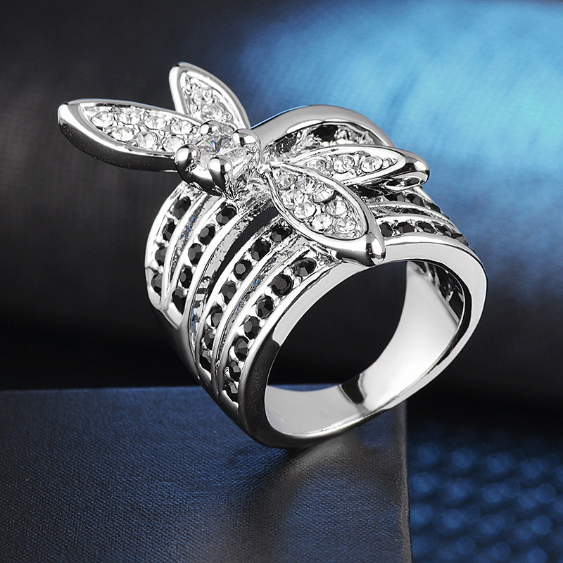 Dragonfly Diamond Ring for Women