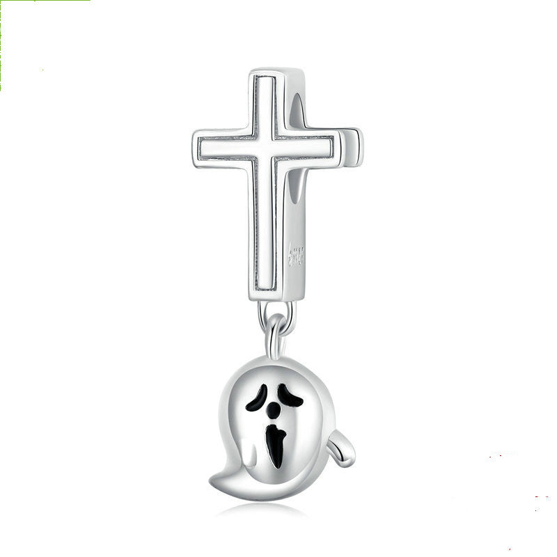 Sterling Silver Pendant Charm Bracelet Halloween Ghost