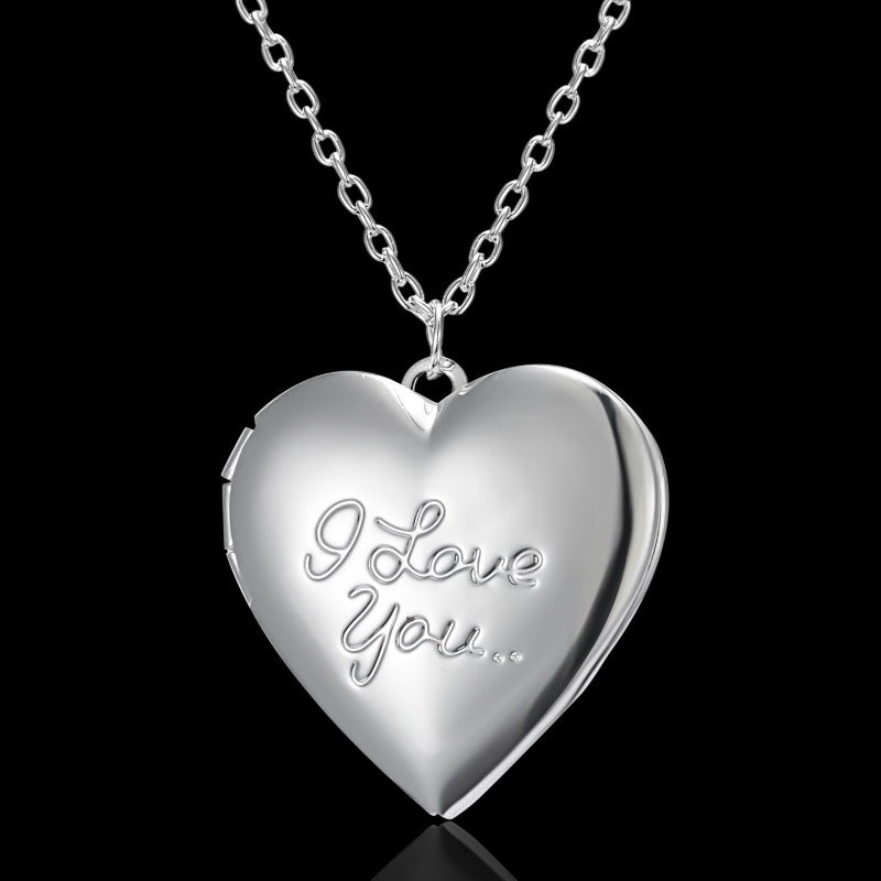 Personalized Heart Locket Necklaces for Women