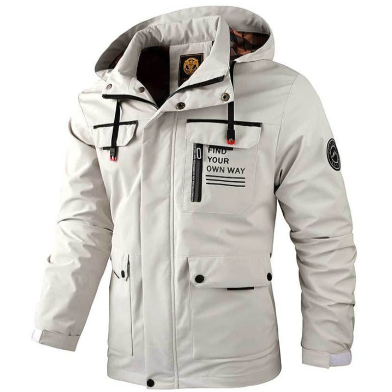 Men's Fleece Thickened Jacket Autumn Winter Warm Outdoor Parka Windproof
